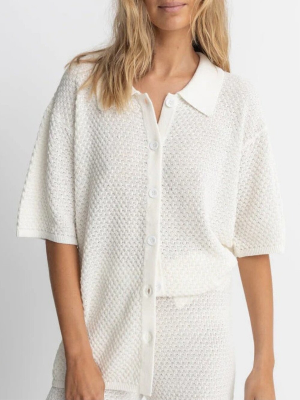 Rhythm Sunrise Short Sleeve Knit Shirt Button Down